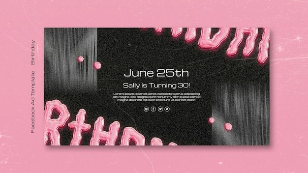 PSD birthday celebration facebook template