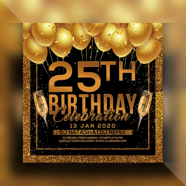 Birthday celebration party flyer