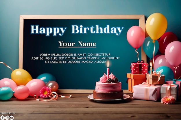 Birthday landing page blank template