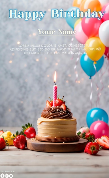 Birthday landing page blank template