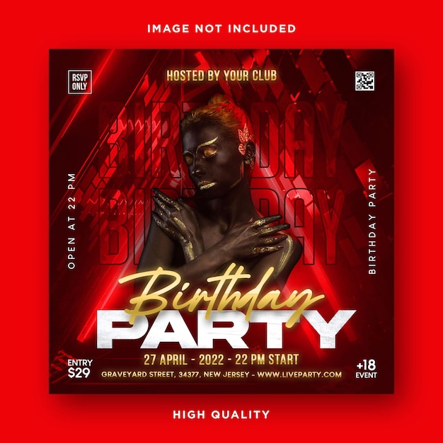 Birthday party flyer design