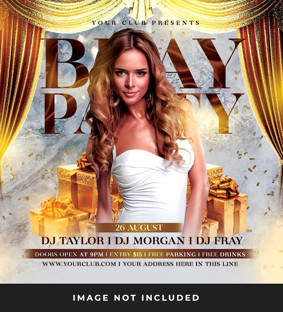 Birthday Party Flyer PSD Template