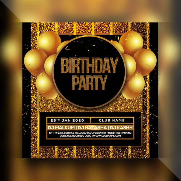 Birthday party flyer