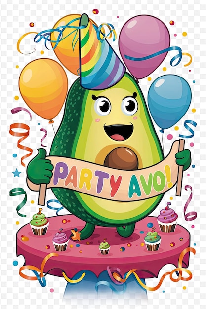 PSD a birthday party poster with a happy birthday sign and balloons