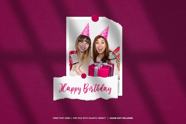 Birthday Photo frame set mockup Moodboard