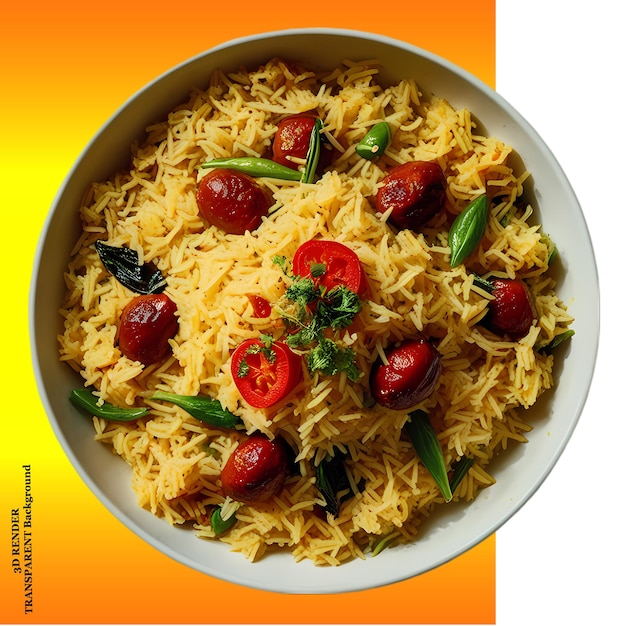 PSD biryani biryani accessories hd sindhi biryani matar pulao peas pulao 4k with white transparen