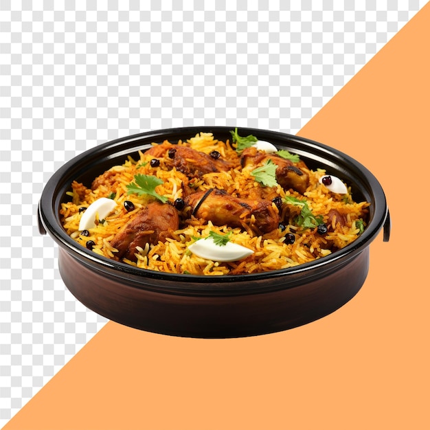 Biryani transparent background isolated image generative AI