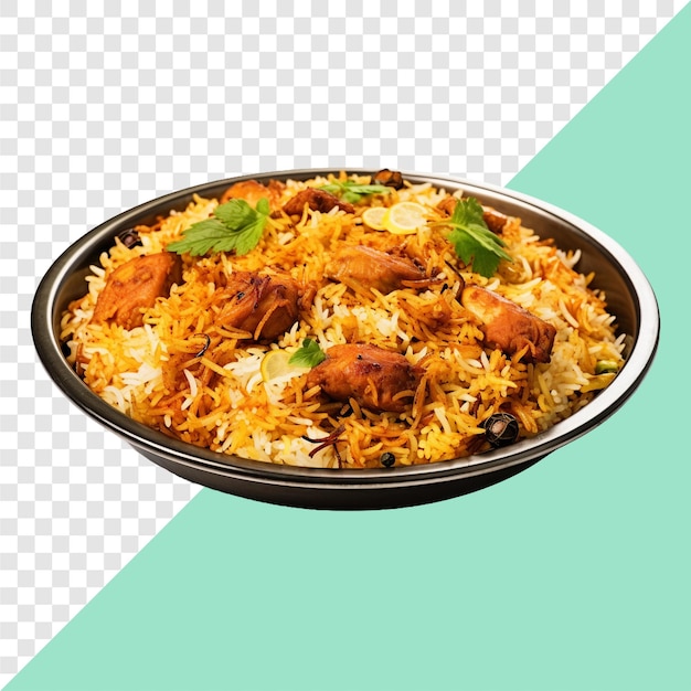 Biryani transparent background isolated image generative AI