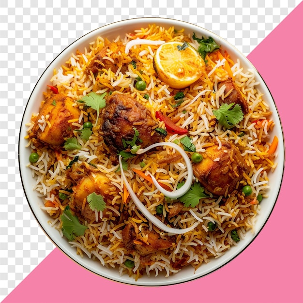 PSD biryani transparent background isolated image generative ai