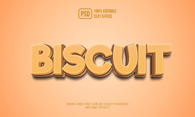 Biscuit editable text effect