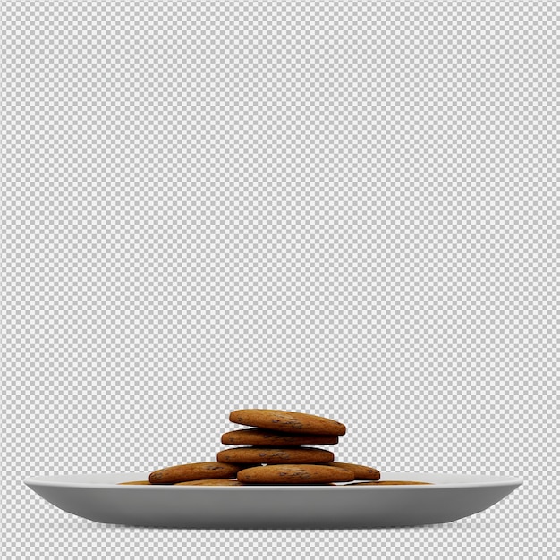  biscuits 3D isolated render