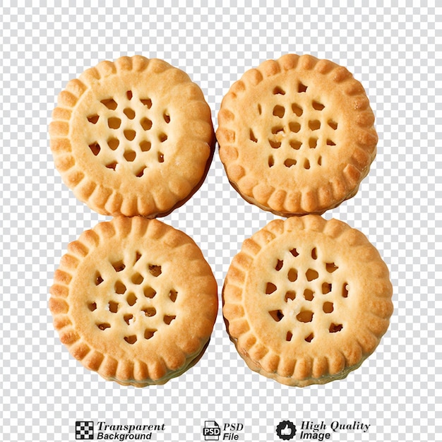 PSD biscuits isolated on transparent background