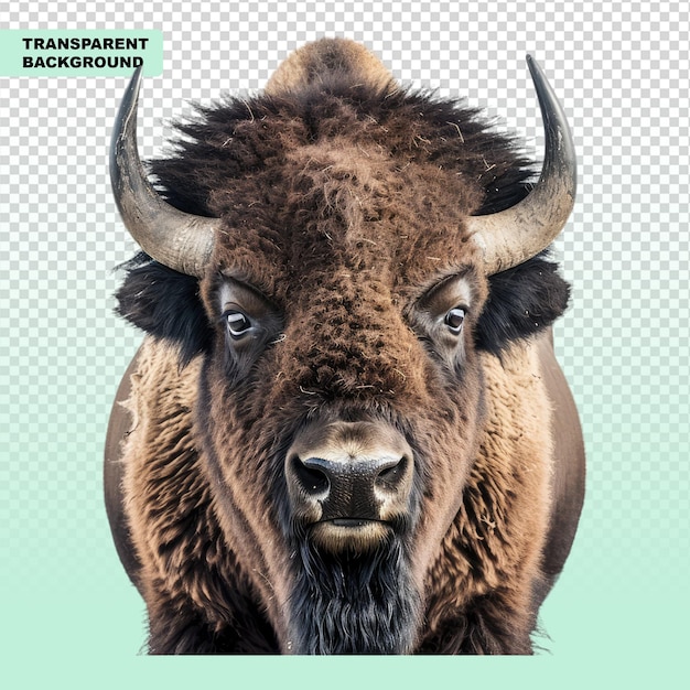 Bison isolated on transparent background