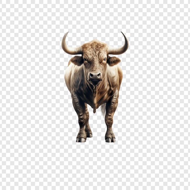 Bison PSD with Isolated Slices on Transparent Background No Backgroun