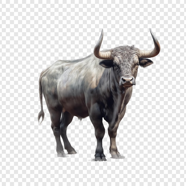 Bison PSD with Isolated Slices on Transparent Background No Backgroun