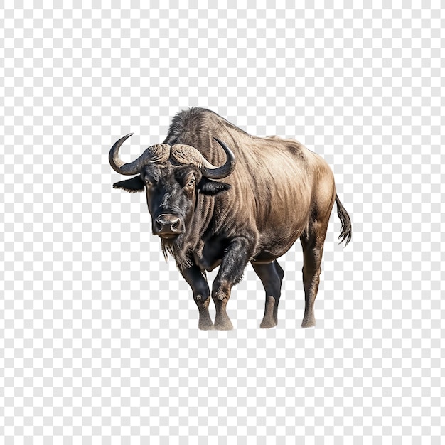 Bison PSD with Isolated Slices on Transparent Background No Backgroun