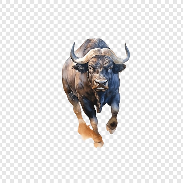 Bison PSD with Isolated Slices on Transparent Background No Backgroun