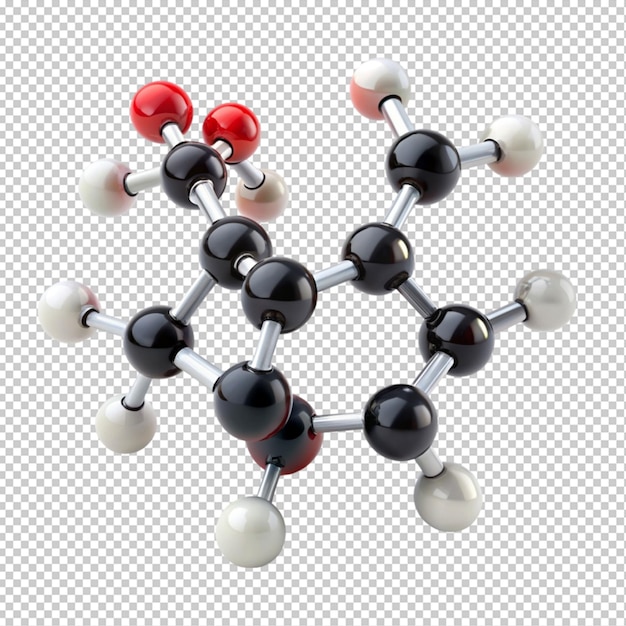 PSD bisphenol a molecule isolated on transparent background