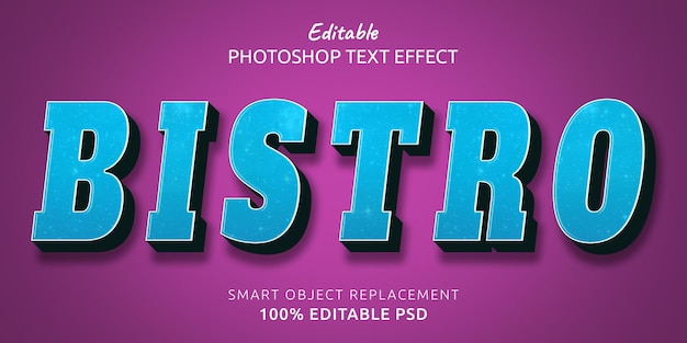 Bistro Editable Photoshop Text Style Effect