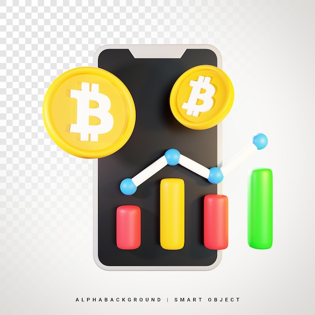 Bitcoin Application 3d Icon Illustration