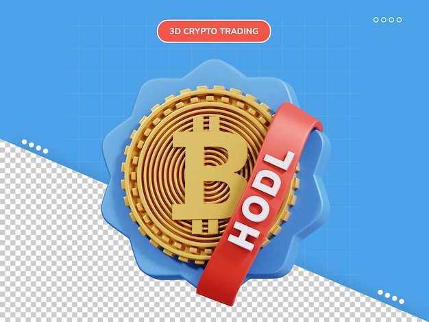 Bitcoin badge 3d icon