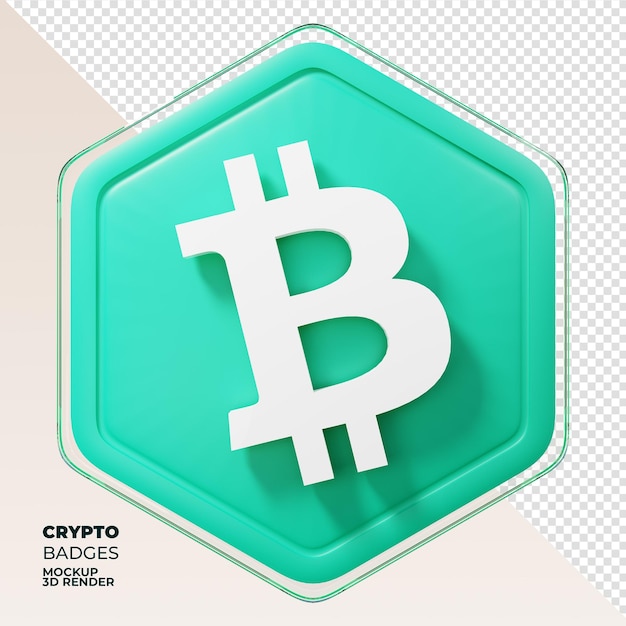 Bitcoin Cash BCH Badge 3D rendering coin