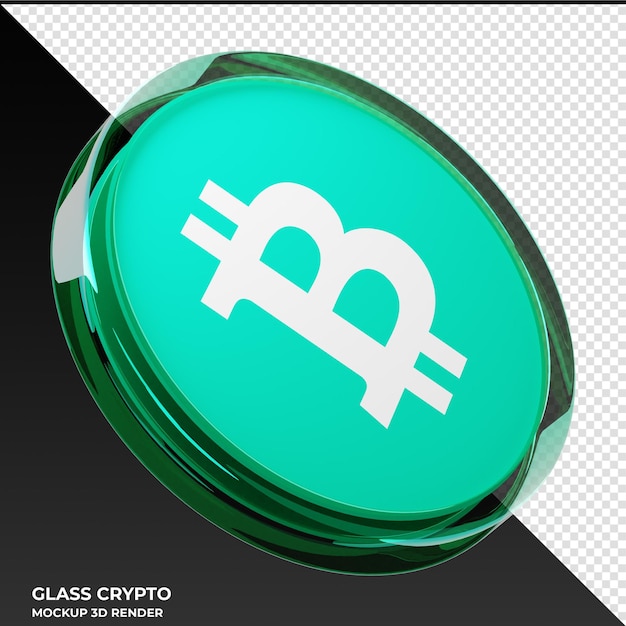 Bitcoin Cash BCH Glass Crypto Coin 3D Illustration