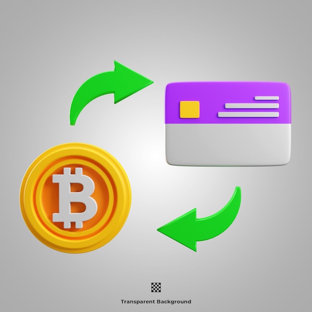 bitcoin exchange 3D icon illustration