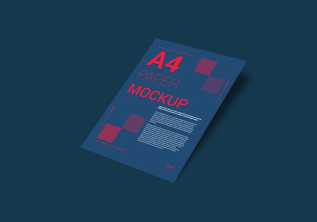 Black A4 Page Mockup Design