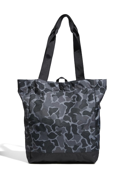 black army color addidas tote bag isolated back view