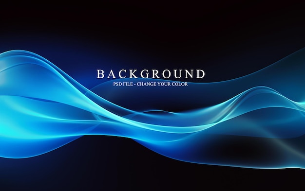 a black background with blue and white lines and a blue and blue swirl