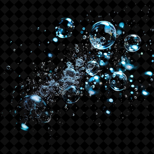 a black background with bubbles and bubbles that are made of bubbles