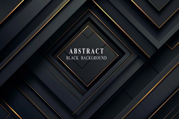 PSD black background with diagonal lines and geometric shapes for modern vector abstract design