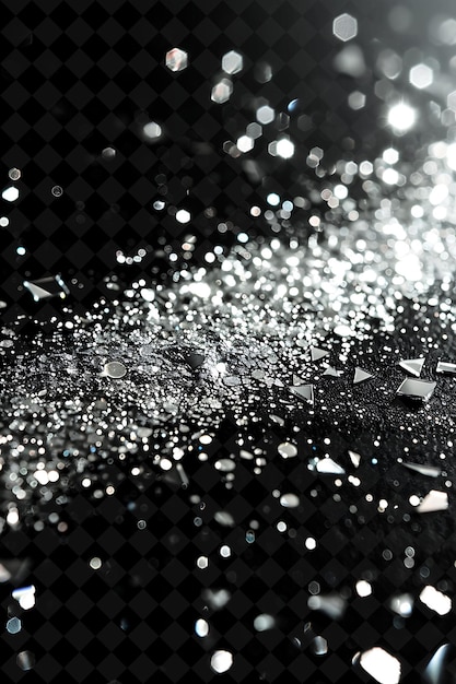 PSD a black background with a glitter and sparkles