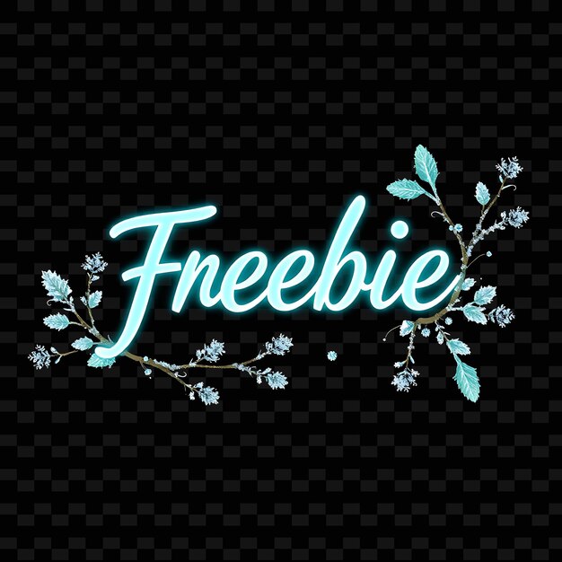 a black background with a green branch with the words free free in blue