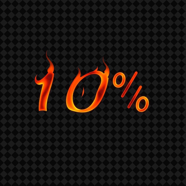 PSD a black background with a percent sign that says percent