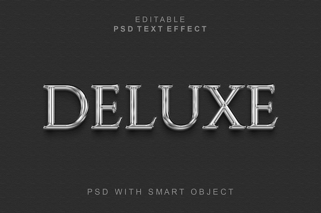 PSD a black background with a silver effect and the text effect