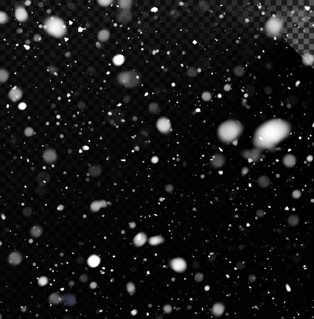 a black background with snowflakes falling and a black background