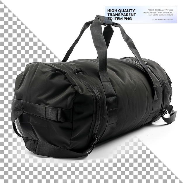 PSD a black bag with a black strap that says high quality