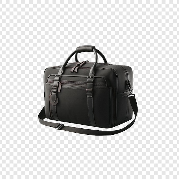 a black bag with the handle on a transparent background