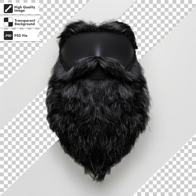 a black beard with goggles and a beard