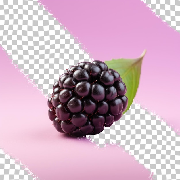 a black blackberry with a purple background and a black berry on the bottom.