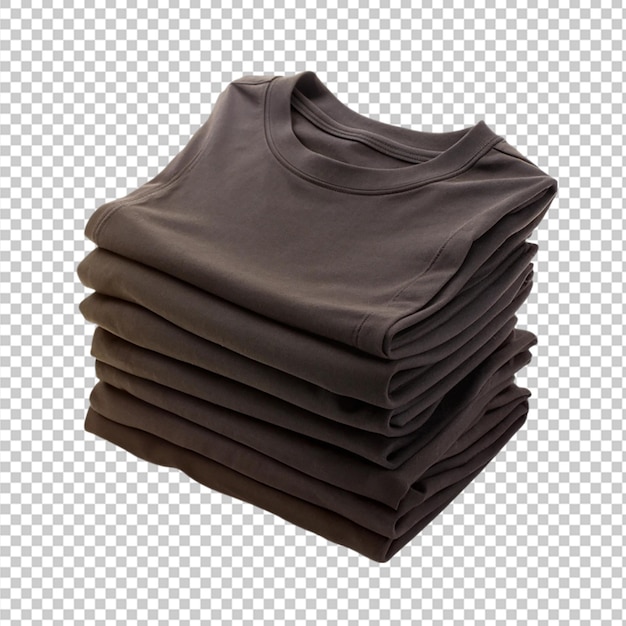 PSD black blank tshirt on transparent background png