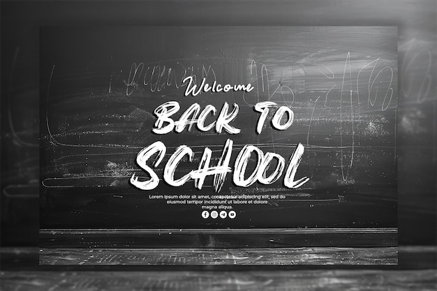 a black board with the words welcome back to school written on it