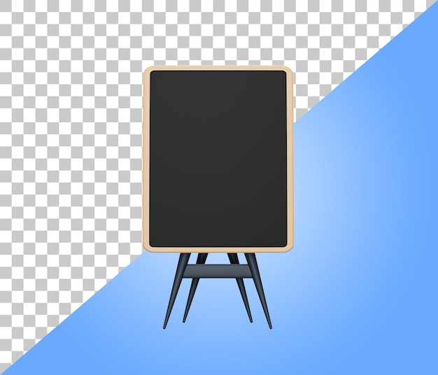 Black board and wooden frame 3d icon Assignment icon Clipboard checklist document symbol