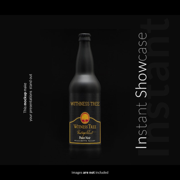 Black bottle mock up