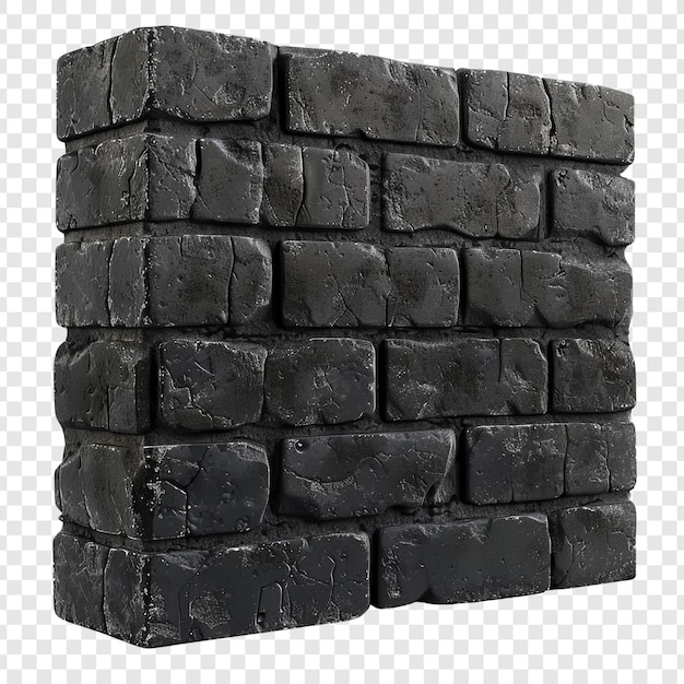 PSD black brick wall texture