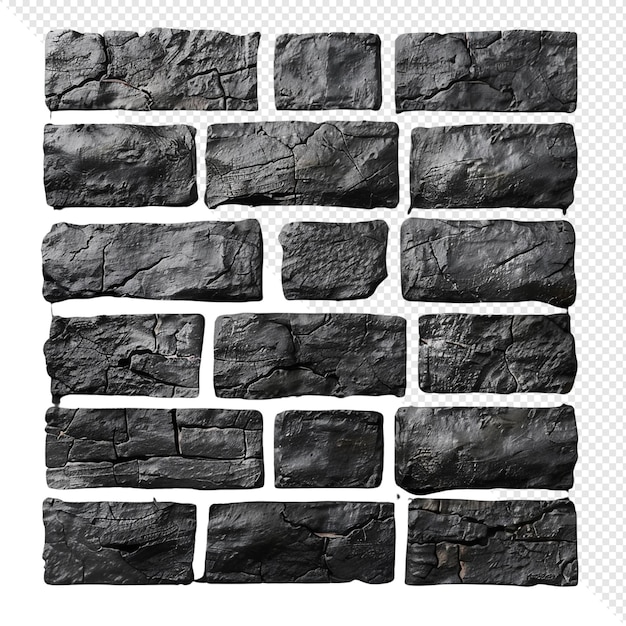 PSD black brick wall texture