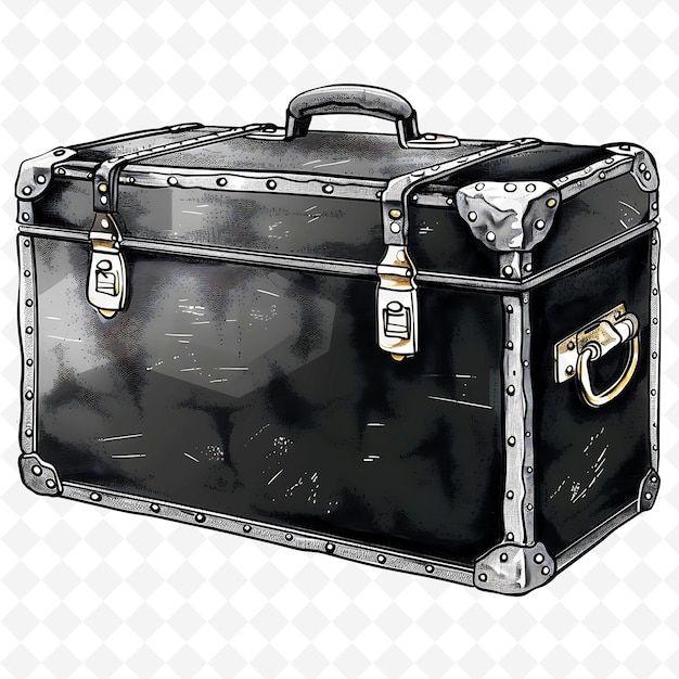 a black briefcase with a tag that says quot the word quot on it