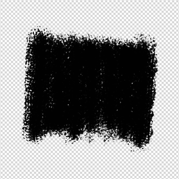 Black brushstrokes isolated on transparent background